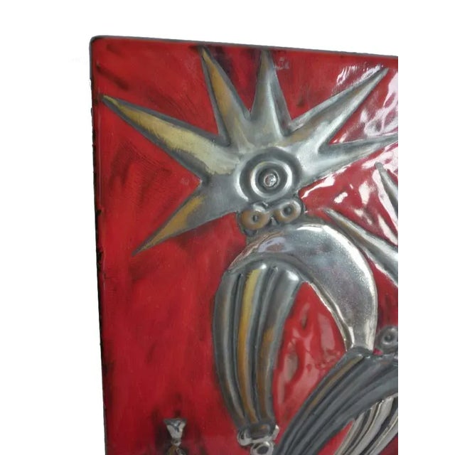 Mid-Century Metal and Enamel Sconce For Sale - Image 3 of 6