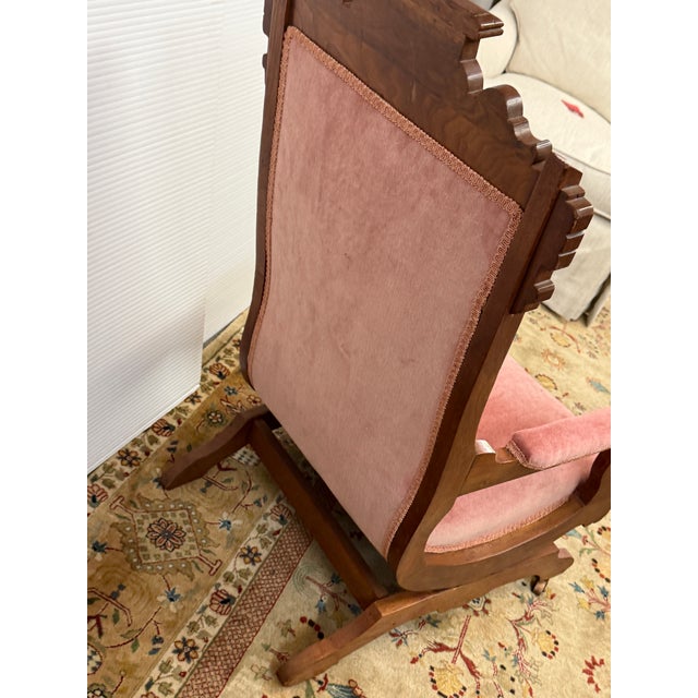 Victorian Platform Rocking Chairs, Vintage For Sale - Image 9 of 12