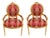 French Louis XVI Gilt Revival Armchairs, Set of 2 For Sale