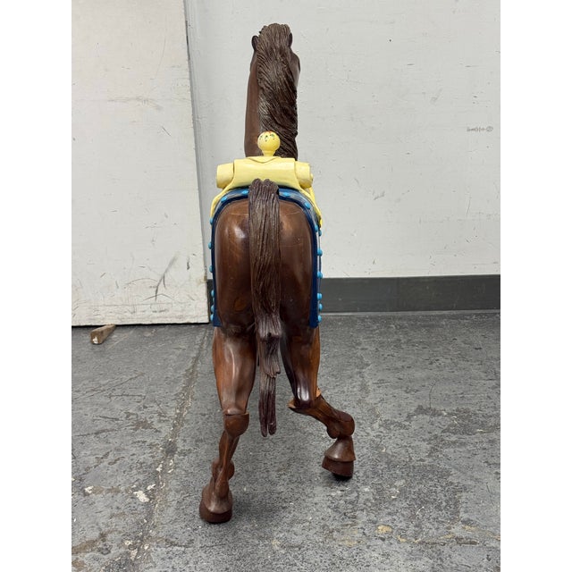 Early 21st Century Christopher Olson Hand Carved + Painted Carousel Horse For Sale - Image 5 of 12