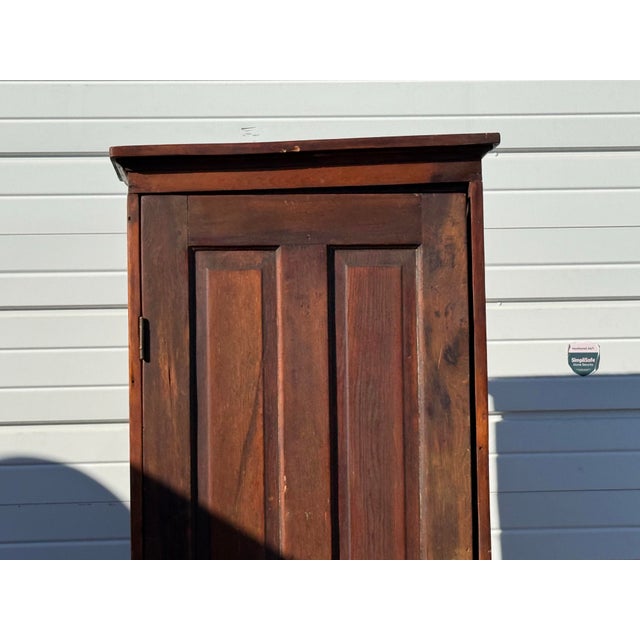 Rustic Antique Knotty Pine Country Farm Rustic Cupboard For Sale - Image 3 of 12