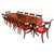 Antique Regency Triple Pillar Dining Table and Swag Back Chairs, 1900s, Set of 13 For Sale - Image 12 of 12