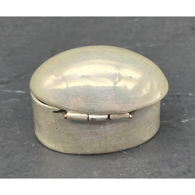 Emilia Castillo 1980s Mexican Silver Pill Box For Sale - Image 4 of 7