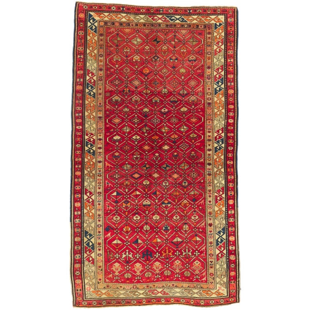 Mid 20th Century Vintage Turkish Tribal Oushak Rug, 03'11 X 06'11 For Sale - Image 10 of 10