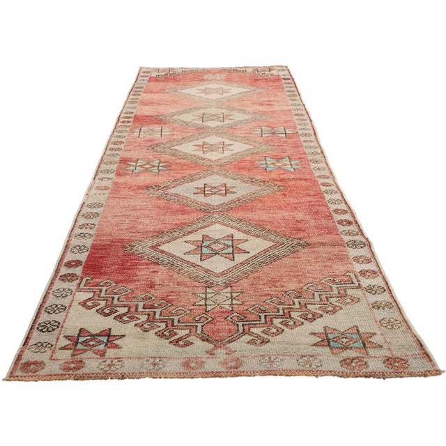 Traditional Vintage Turkish Oushak Rug, 02'09 X 10'00 For Sale - Image 3 of 9