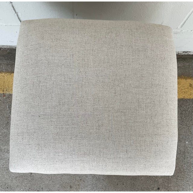 Contemporary Organic Modern Gray Wood Asymmetrical Accent Stool For Sale - Image 3 of 4