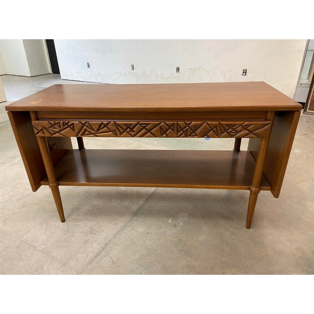 Mid Century Modern Henredon Heritage Drop Leaf Sofa Table Chairish
