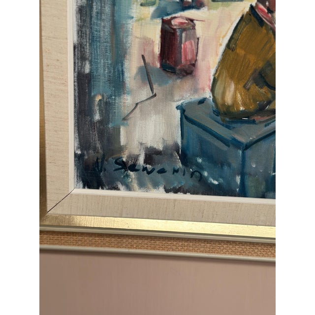 Nils Sewerin, Harbour, 1950s, Oil Painting on Canvas, Framed For Sale - Image 4 of 18