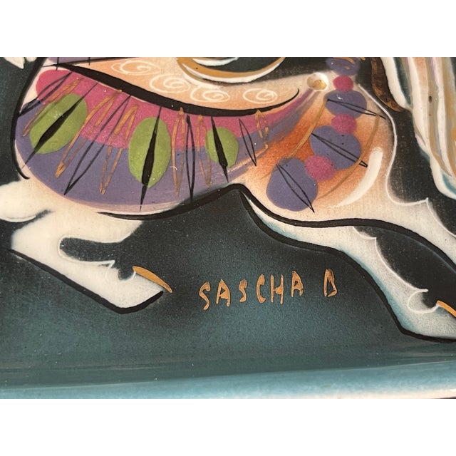 Sascha Brastoff Vintage Sascha Brastoff "Star Steed" Ashtray For Sale - Image 4 of 5