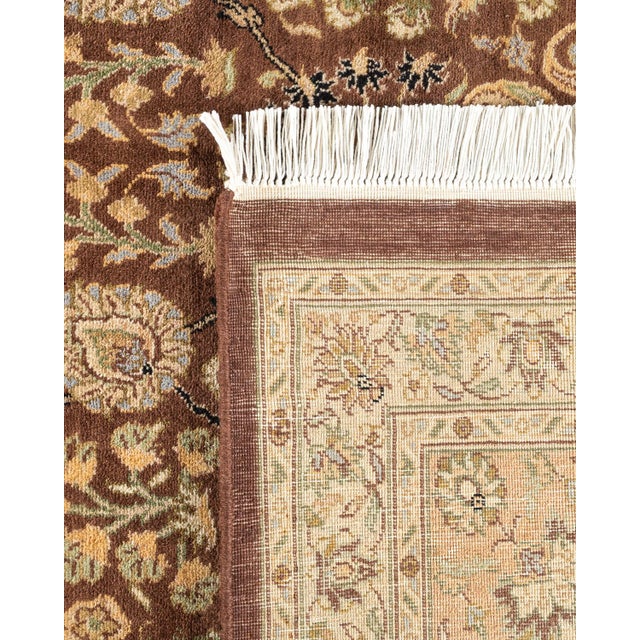 2000 - 2009 Mogul, One-of-a-Kind Hand-Knotted Area Rug - Brown, 8' 0" x 10' 5" For Sale - Image 5 of 8