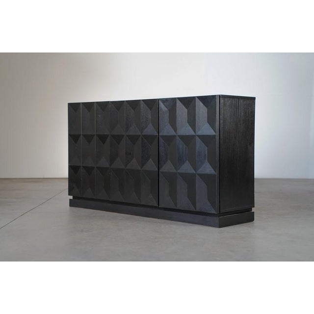 Black Brutalist Black Sideboard by Frans Defour, Belgium, 1970s For Sale - Image 8 of 10