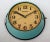 Turquoise Nuatical Vintage Ship's Wall Clock - Seiko Made in Japan For Sale - Image 4 of 7