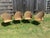 Set of four Vintage Wicker and Iron Lounge Chairs. A very desirable set constructed from an iron base and woven wicker....