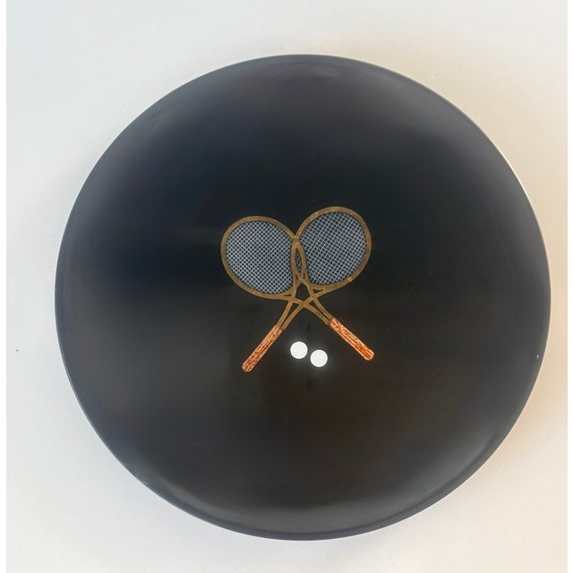 1960"s Couroc of Monterey Tennis Round Serving Tray For Sale In Palm Springs - Image 6 of 7