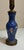 1940s Vintage Chinoiserie Famille Rose Porcelain Table Lamp - Cobalt Blue & Hand-Painted Peonies For Sale - Image 5 of 9