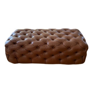 Croft House Leather Ottoman For Sale