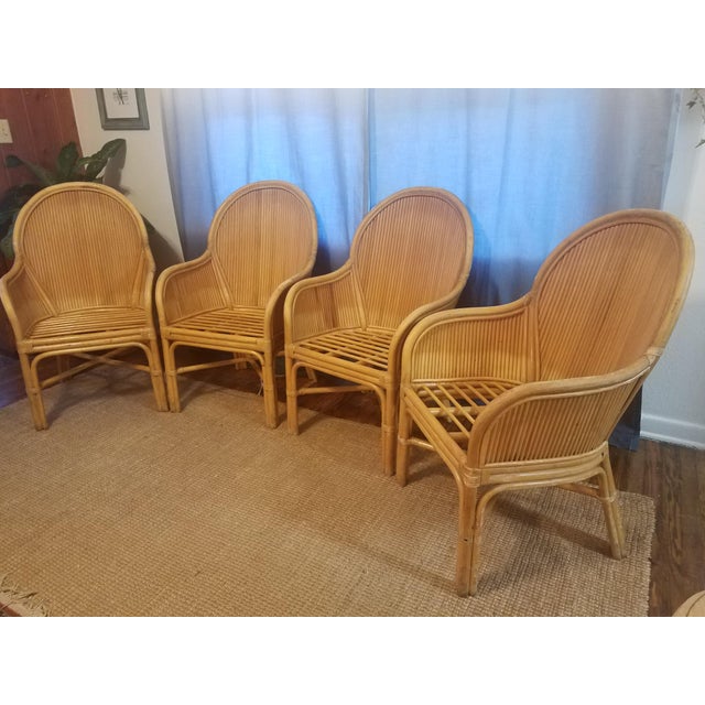 Palm Beach Pencil Reed Rattan Dining Chairs - Set of 4 ...