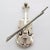 Vintage Italian Handmade Silver Violin with Arc, Tuscany, 1980s For Sale - Image 12 of 12