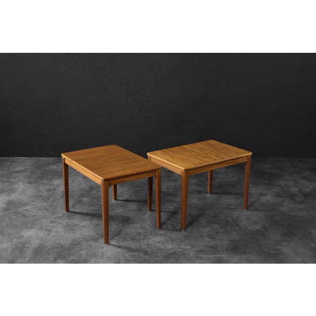 Mid-Century Scandinavian Modern Brown Teak Side Tables by Albert Larsson for Alberts Tibro, 1960s, Set of 2 For Sale - Image 4 of 14