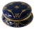 Porcelain Jewelry Box, Blue and Gold, Mid-20th Century, Europe For Sale