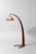 1970s Italian Wood Arc Floor Lamp with Rattan Shade, 1970s For Sale - Image 5 of 18