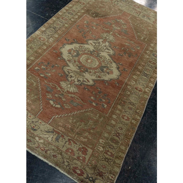 Textile Turkish Vintage Rug 3'5" x 5'8" #19826 For Sale - Image 7 of 8