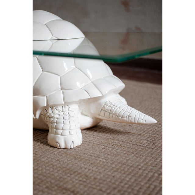 Turtle-Shaped Storage Coffee Table, 1980s For Sale - Image 6 of 7