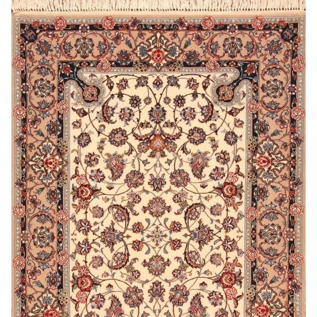 Hand-knotted oriental rug | type: middle eastern rug isfahan | knot density: approx. 800,000 knots/m² | material: 95%...