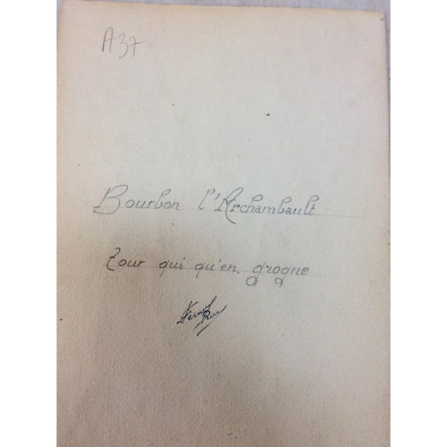 Mid 20th Century French Watercolor Painting, Bourbon L' Archambault For Sale - Image 9 of 10
