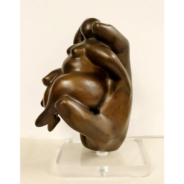 1990s "Illusion" Bronze Table Sculpture by Jerry Soble For Sale - Image 4 of 10