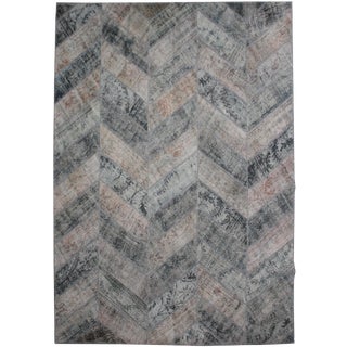Hand Knotted Patchwork Kilim by Aara Rugs Inc. - 10'2" X 8'0" For Sale