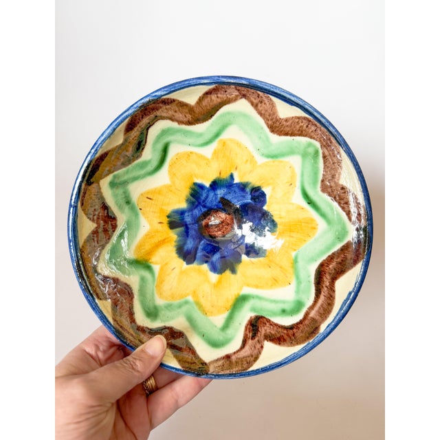 Late 20th Century Late 20th Century Spanish Almeria Pottery Bowl For Sale - Image 5 of 7