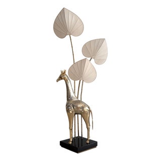 Brass 3-Light Giraffe Floor Lamp attributed to Antonio Pavia, 1970s For Sale