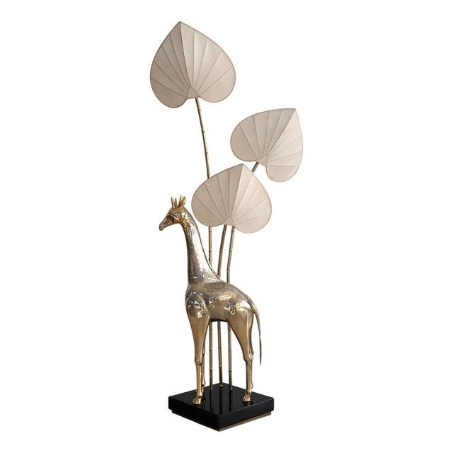 Brass 3-Light Giraffe Floor Lamp attributed to Antonio Pavia, 1970s For Sale