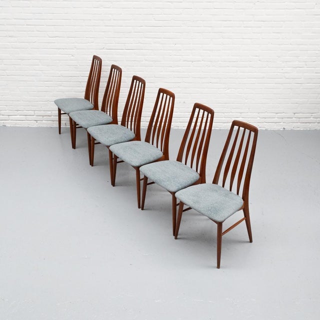 Mid-Century Modern Eva Dining Chairs by Niels Koefoed for Koefoeds Hornslet, 1960s, Set of 6 For Sale - Image 3 of 16