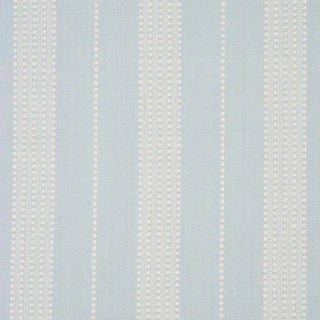 Schumacher Lubeck Stripe Fabric in Sky For Sale
