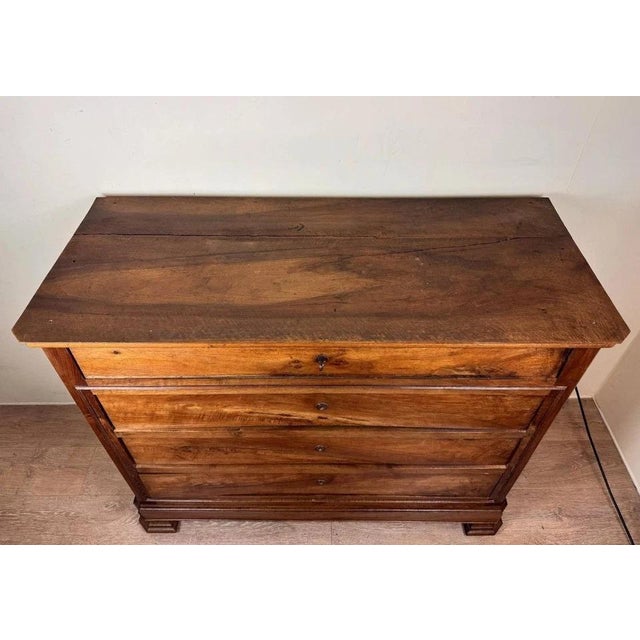 19th Century Louis-Philippe Walnut Chest of Drawers For Sale - Image 4 of 8