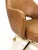 1970s Saarinen Executive Arm Chair in Saddle Leather, Swivel Base, 24k Gold Edition For Sale - Image 5 of 8