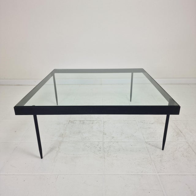 1950s G4A Coffee Table in Steel and Glass from Janni van Pelt, Netherlands, 1958 For Sale - Image 5 of 17