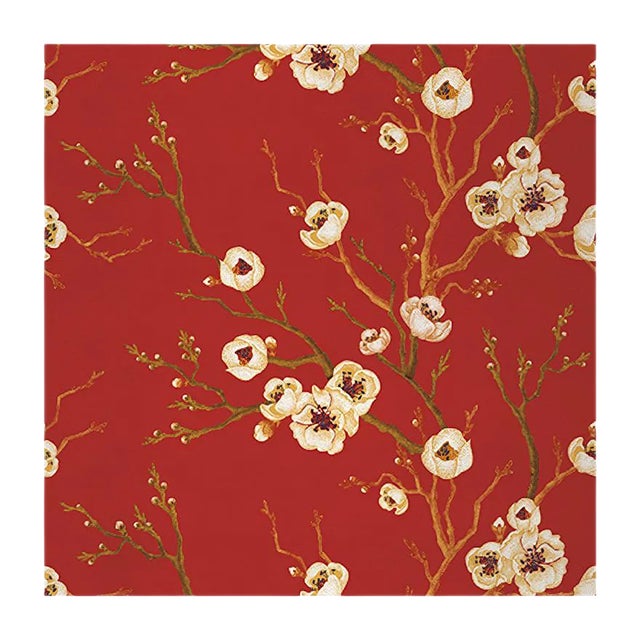 Сherry Tree Fabric Wallcovering by Chiara Mennini for Midsummer-Milano For Sale