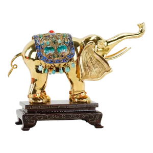 Vintage Filigree Bronze Glit Elephant