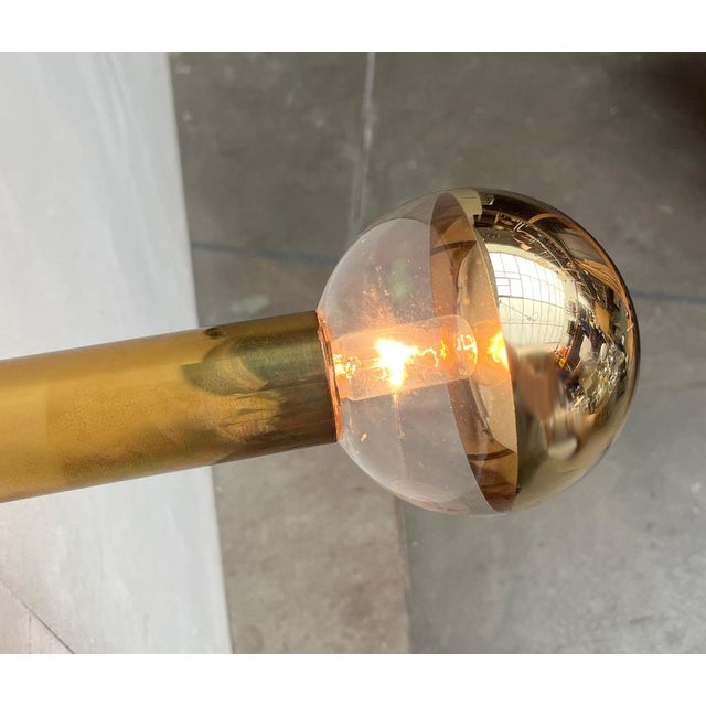 Metal Vintage Space Age German Brass Ceiling Lamp by Motoko Ishii for Staff, 1970s For Sale - Image 7 of 18