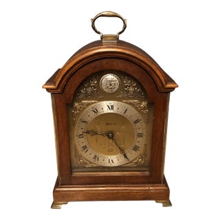 Mid 20th Century Tiffany & Company Georgian Mahogany Bracket Clock For Sale