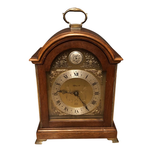 Mid 20th Century Tiffany & Company Georgian Mahogany Bracket Clock For Sale