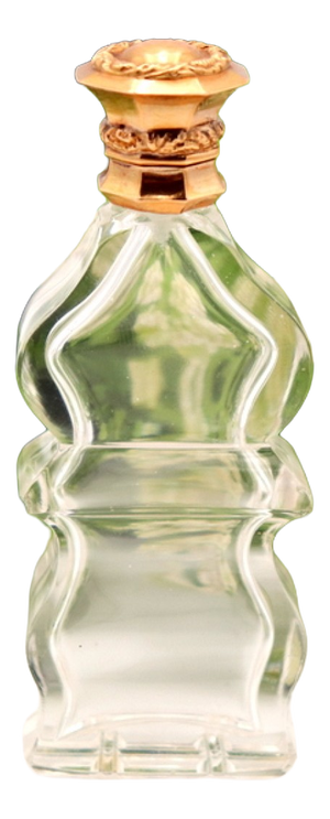 Perfume Bottle in Glass and 15k Gold