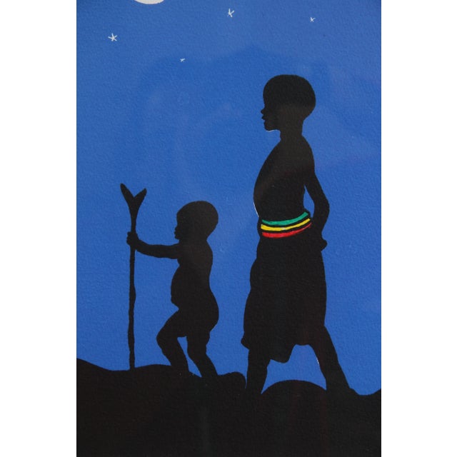 Tribal Vintage Michael Delgado Modernist Tribal Serigraph Print For Sale - Image 3 of 8