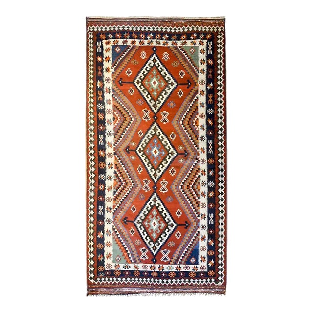 Mid-20th Century Harsin Kilim Rug For Sale