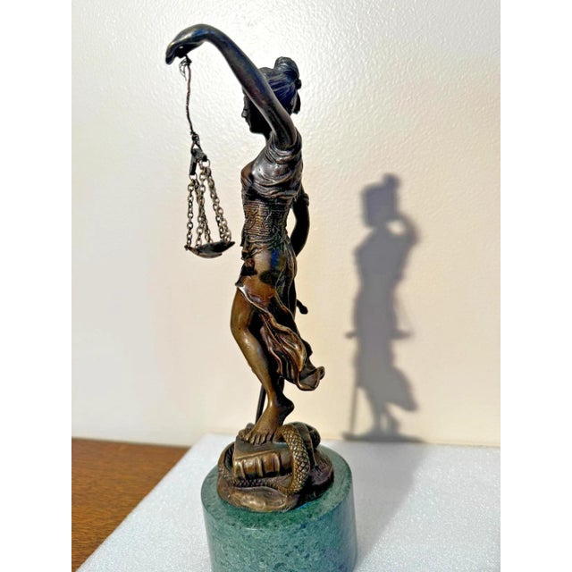 Mid 20th Century Mid 20th Century Lady Justice Bronze, by Alois Mayer For Sale - Image 5 of 8