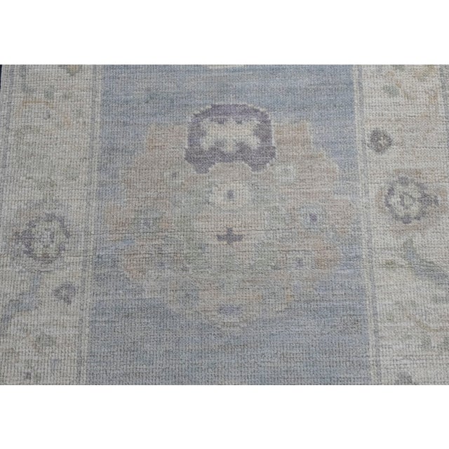 Early 21st Century Turkish Oushak Rug 2'8" x 6'6" For Sale - Image 5 of 8