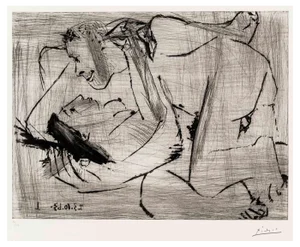 Pablo Picasso, L’Etreinte, Etching, 1963